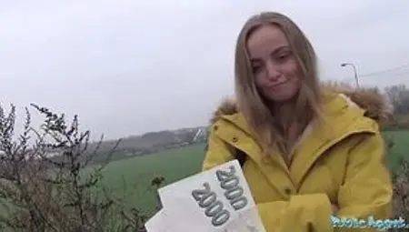 Lovely Slim Blonde Teen Gets Warmed In My Car With a Hot Fuck On This Cold Day