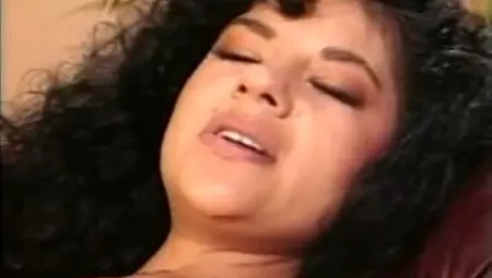 Hot vintage scene with curly lady Alicia Rio