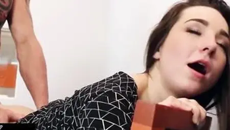 Naught 18 Year Old Seduces Stepdaddy At Work