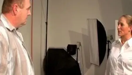 German Teen in Stockings Riding Cock on the Camera