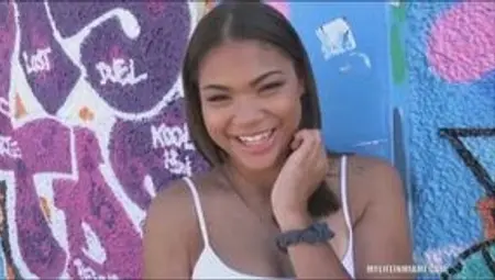 Alluring ebony nymph Michelle Anderson exciting sex clip