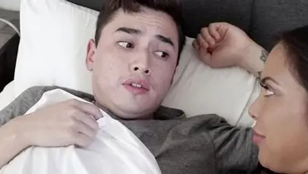 Busty Stepmom Join My Bed Because Dad Snores Loudly - Busty Demi