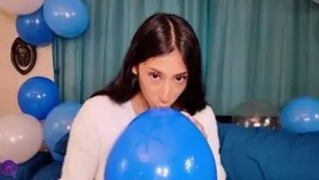 Squirting on My Birthday Balloons