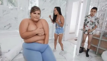 BRAZZERS Exxtra - Latina in leggings spanking underwater