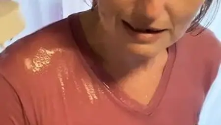 Wet T-shirt Wednesday at Hang Gang HQ saw Rachel Wriggler get in the shower wearing her PJ top