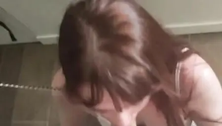French bro uses this chicks mouth as a literal fucktoy