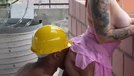 Builder Fucks His Big Ass Boss and Gives Him a Huge Load of Cum - Brandon Cruz &amp; Devil Khloee