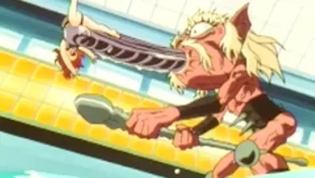 Muscular hentai monster hard fight