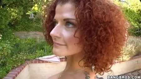 Redhead Babe JJ Meet Big Black Cock - Joslyn James outdoor interracial
