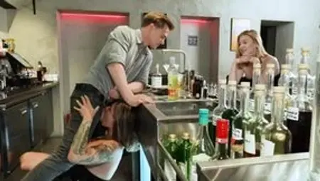 Drinks on the House? Bartender Gets His Huge Cock Sucked For Free Drinks