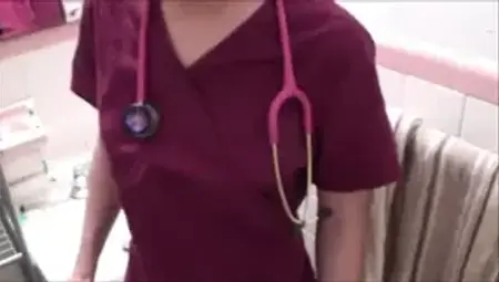 Young Nurse Mom Examines Step Step Son - Family Therapy