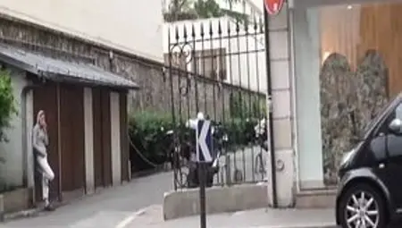 Skinny French whore enjoys painful anal fuck