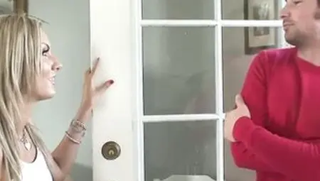 Barely 18, Sneaking Stalker Gets Busted and Fucked by Tight Blonde Teen.
