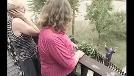 Germany granny likes to suck while other old sluts enjoy