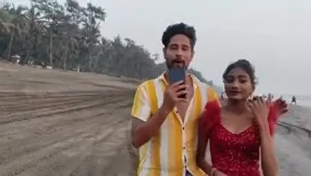 Blowjob and homemade hardcore sex with Indian babe after beach hookup - reality
