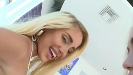 Swallowed: Wet Naomi Woods really enjoys gagging