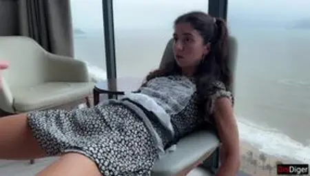Freeze Time Stop with Maid Hotel Room Service Huge Creampie