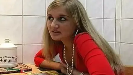 Busty German beauty gets her beautiful face sprayed with warm cum