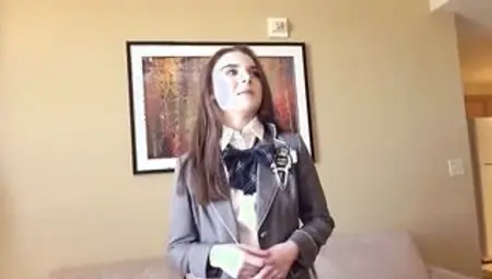 I put a school uniform on a chick who just turned eighteen yo