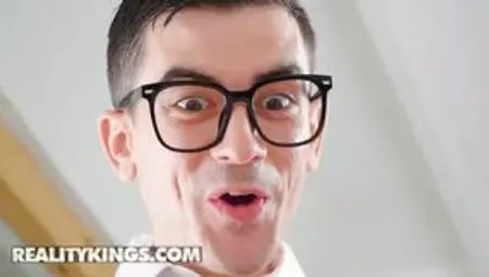Nerdy Hot Girls With Glasses Playing Together &amp; Getting Fucked In The Ass - REALITY KINGS