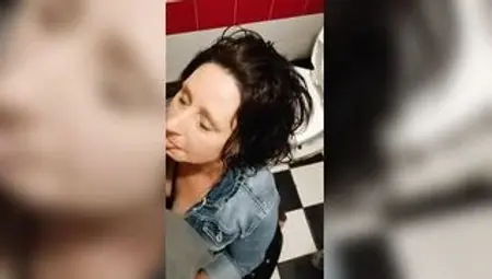 Drinking my Husbands Piss into the Toilet at the Bar
