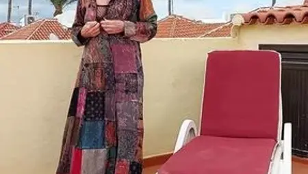 Martina West in a Striptease on a Holiday Balcony!