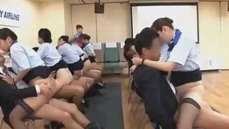 Full Service Hospitality Crouching Pussy Airlines Stewardesses