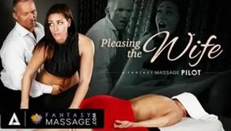 FANTASY MASSAGE - Unfaithful Husband Bangs Masseuse And Cum On Her While She&#039;s Massaging His Wife