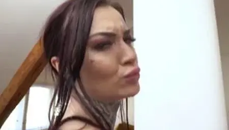 Skinny Brunette Tabitha Wrecks Her Butthole With a Big Strong Dick