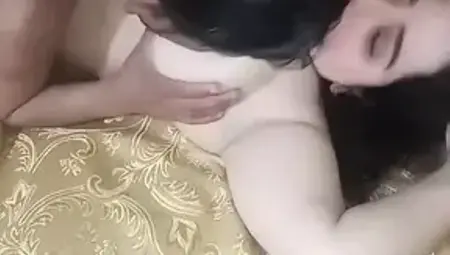 Chubby queen wajeeha share her bed with her bf