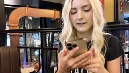 Random guy fucks me in a sports bar and cums on my face - Eva Elfie