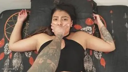 Shh shh don't scream! - Guy fucks his 18-year-old stepsister when they're home alone