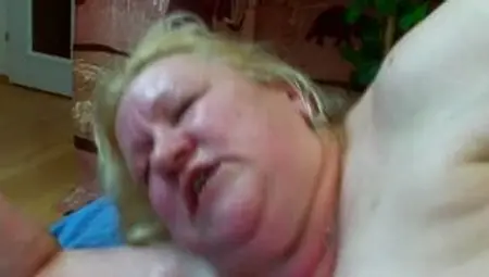 Ugly Fat Cougar with the Vibrator and penis in
