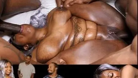 BLACK ON BLACK THREESOME PORN VIDEO....STRETCH AND LIL TAZ FUCK ALL KIM OCEANS HOLES