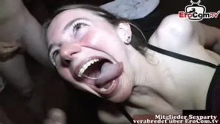 german anal creampie gangbang party with teen and milf