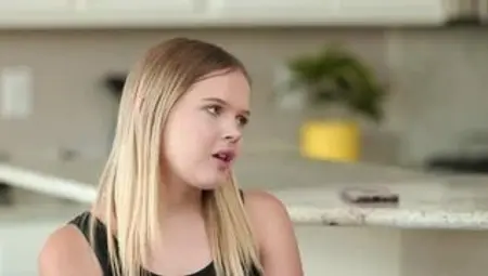 Shy teen seduces her mom's bestie to taste her mature pussy