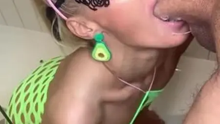 Blue eyed blondie does anal, deepthroats, gets mouthful of piss and cum