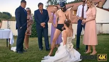 Kinky ride Andrea doesn't wait for a honeymoon and fucks right during a ceremony