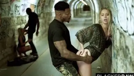 BLACKEDRAW 2 Blondes Banged 2 Dominant big black dick After A Night At The Club