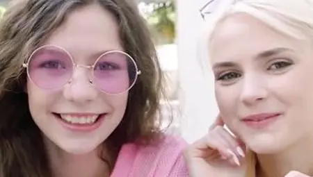 2 girlfriends lure a stranger into a bang