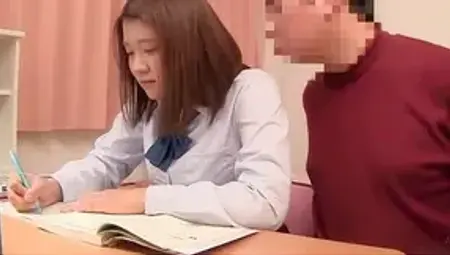 Japanese Teacher's Pet Blowjob & Creampie with Big Tits Student