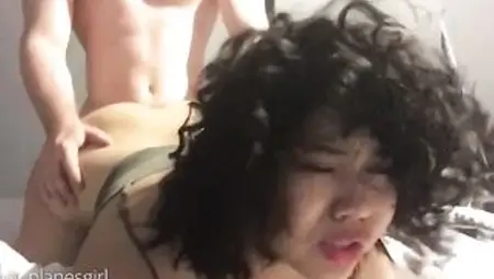 Curly-Haired Sexy Asian Teen Loves Recording Herself Getting Fucked Hard
