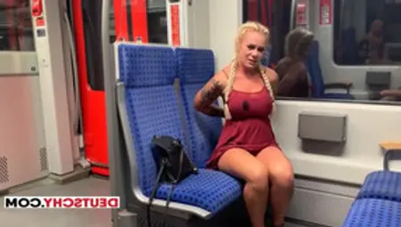 Public Bahn Befriedigung Mit Squirt Fonta?ne