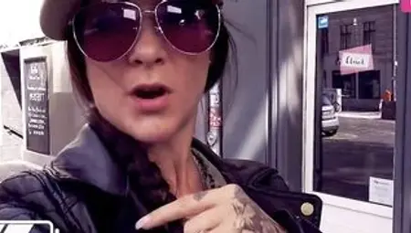 Influencer having a three-hole fucked into a currywurst stall