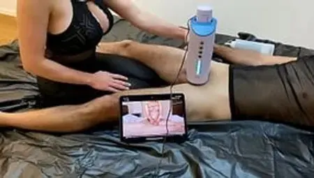 Mistress xxxbat pleasures her slave with a milking machine