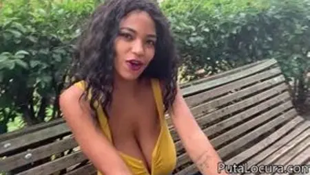 hot ebony amateur babe with big tits banged hard
