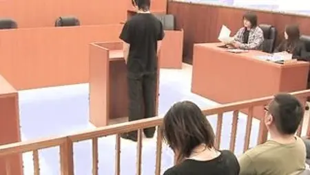 The suspect manages to boned his wifey into court to