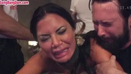 Gangbang mom creampied and throat banged in BDSM sessi