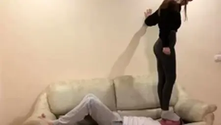 PPFemDom - Real Extreme Head Crush Jumping Trampling And
