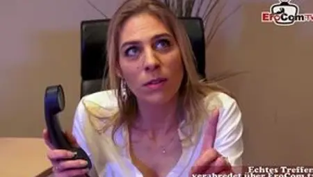 Skinny femdom secretary seduce postman for anal sex
